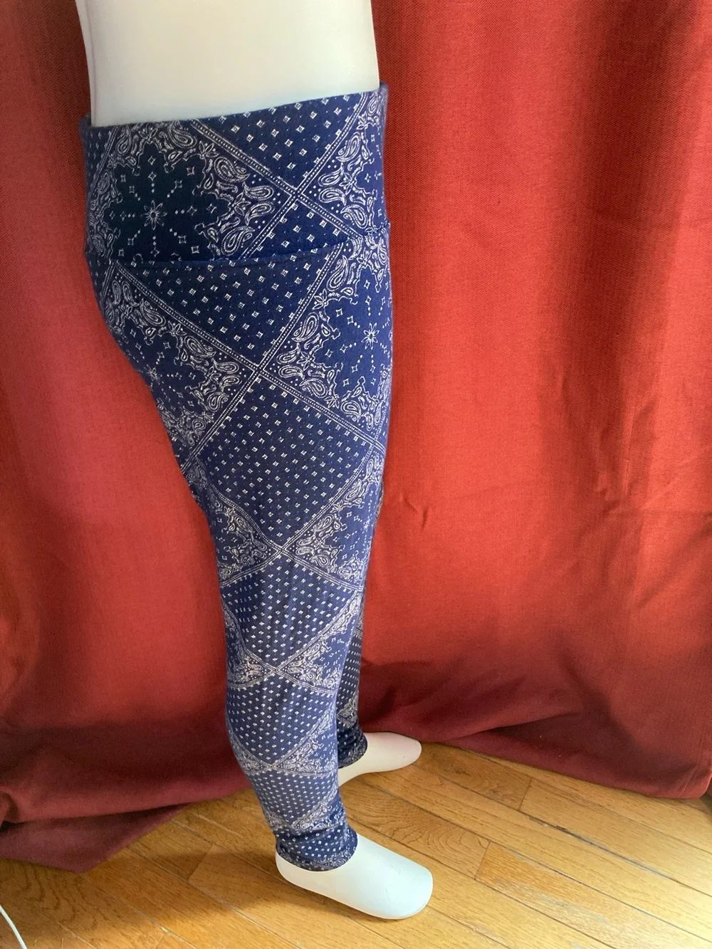 Justice Blue Bandana Print Leggings, 18/20